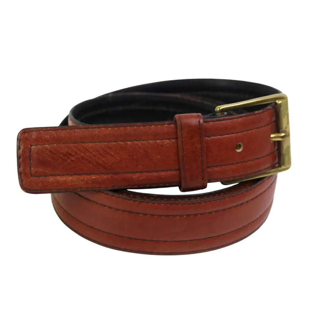 Waugh's Mens Store BROWN REAL LEATHER 1 1/8